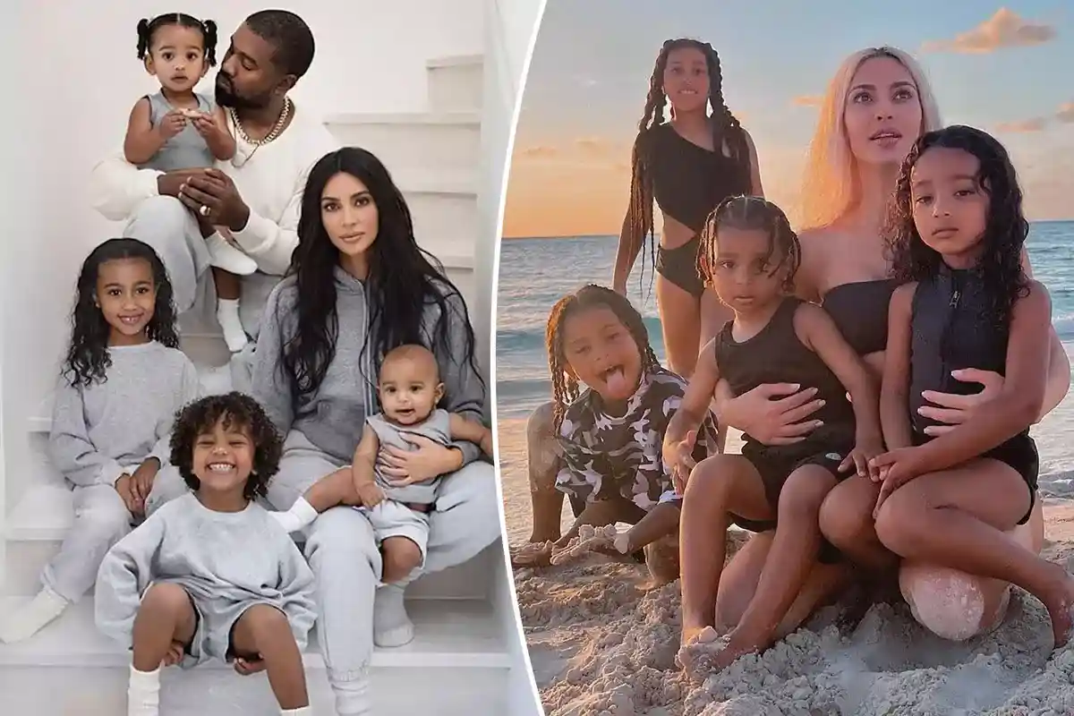 Kim Kardashian and Kanye West Release New Holiday Family Photos