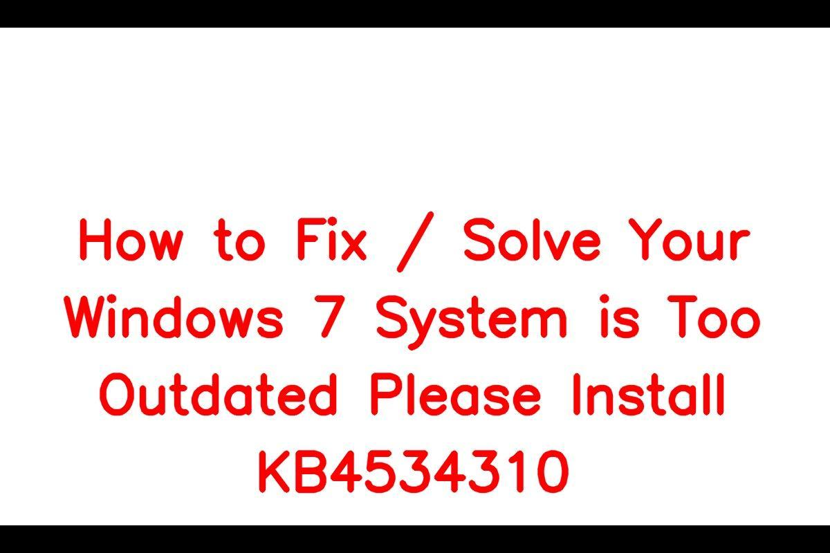 How to Fix Your Windows 7 System is Too Outdated Please Install Roblox -  Roblox Kb4534310 Error 