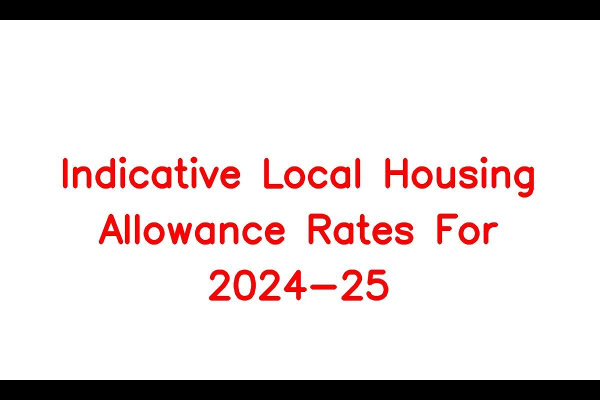 Indicative Local Housing Allowance Rates For 202425 Weekly & Monthly