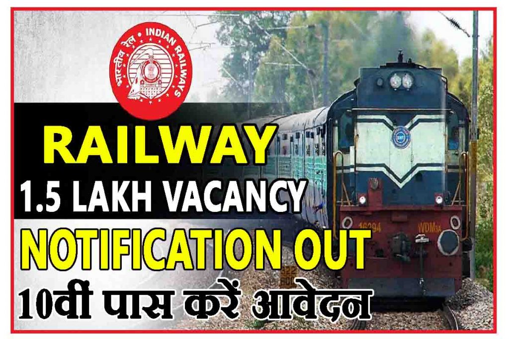 Railway New Vacancy जारी हुई 1.5 लाख पदों की भर्ती, 10वीं पास भी कर