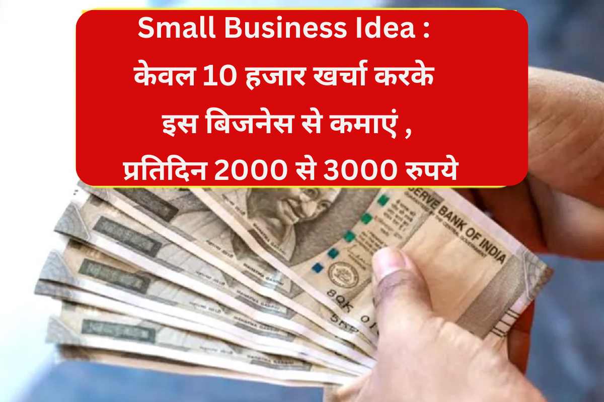 Small Business Ideas : केवल 10 हजार खर्चा करके इस बिजनेस से कमाएं , प्रतिदिन 2000 से 3000 रुपये