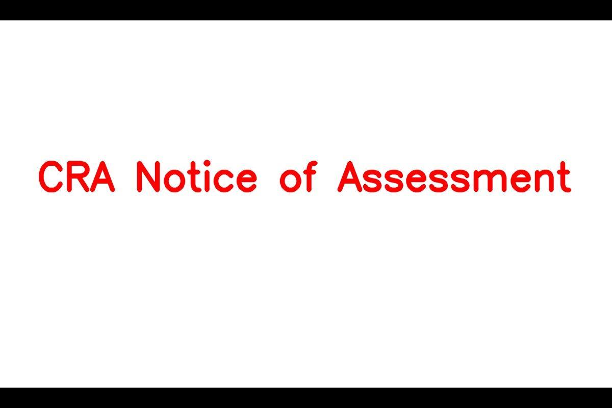 CRA Notice of Assessment