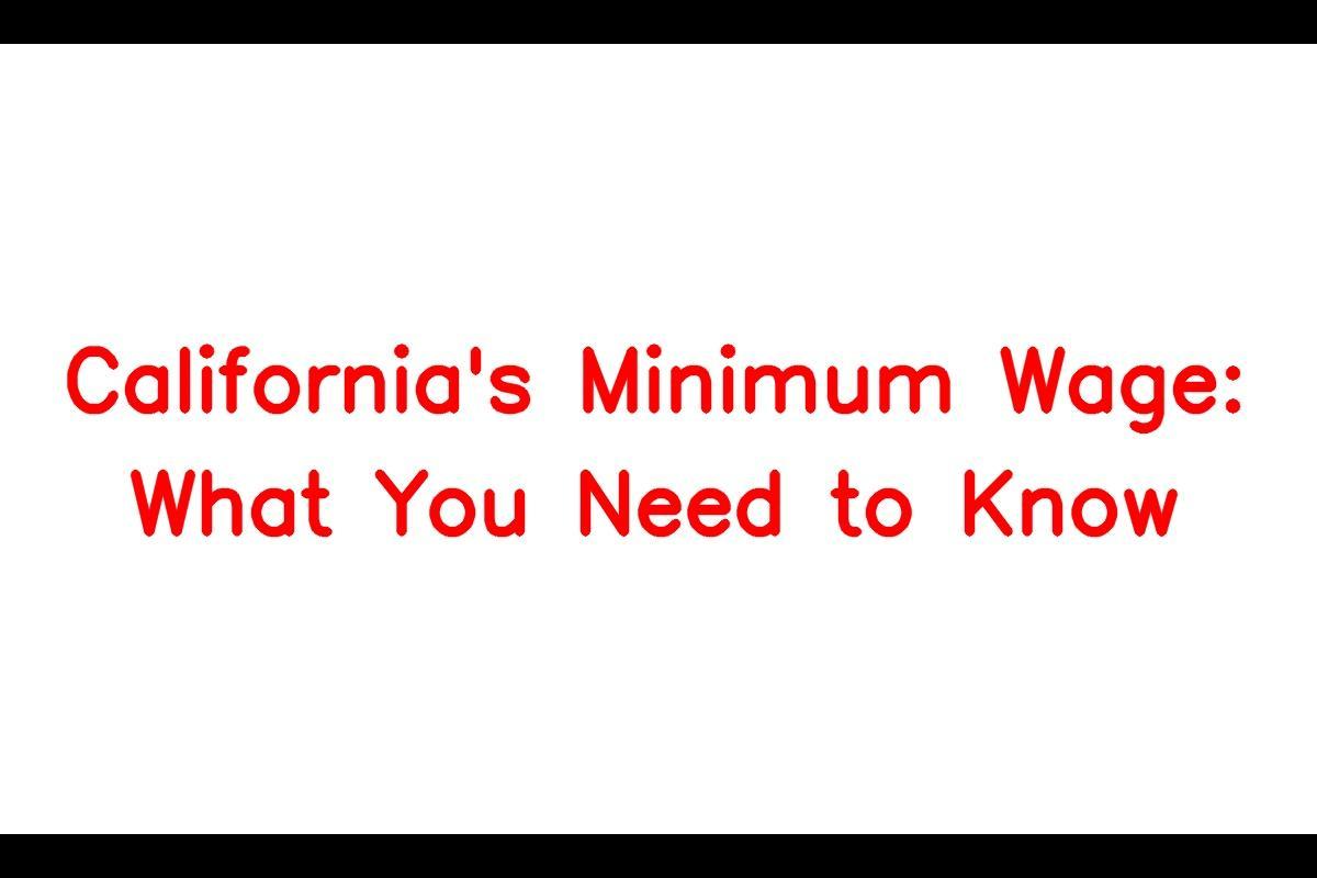 California Minimum Wage