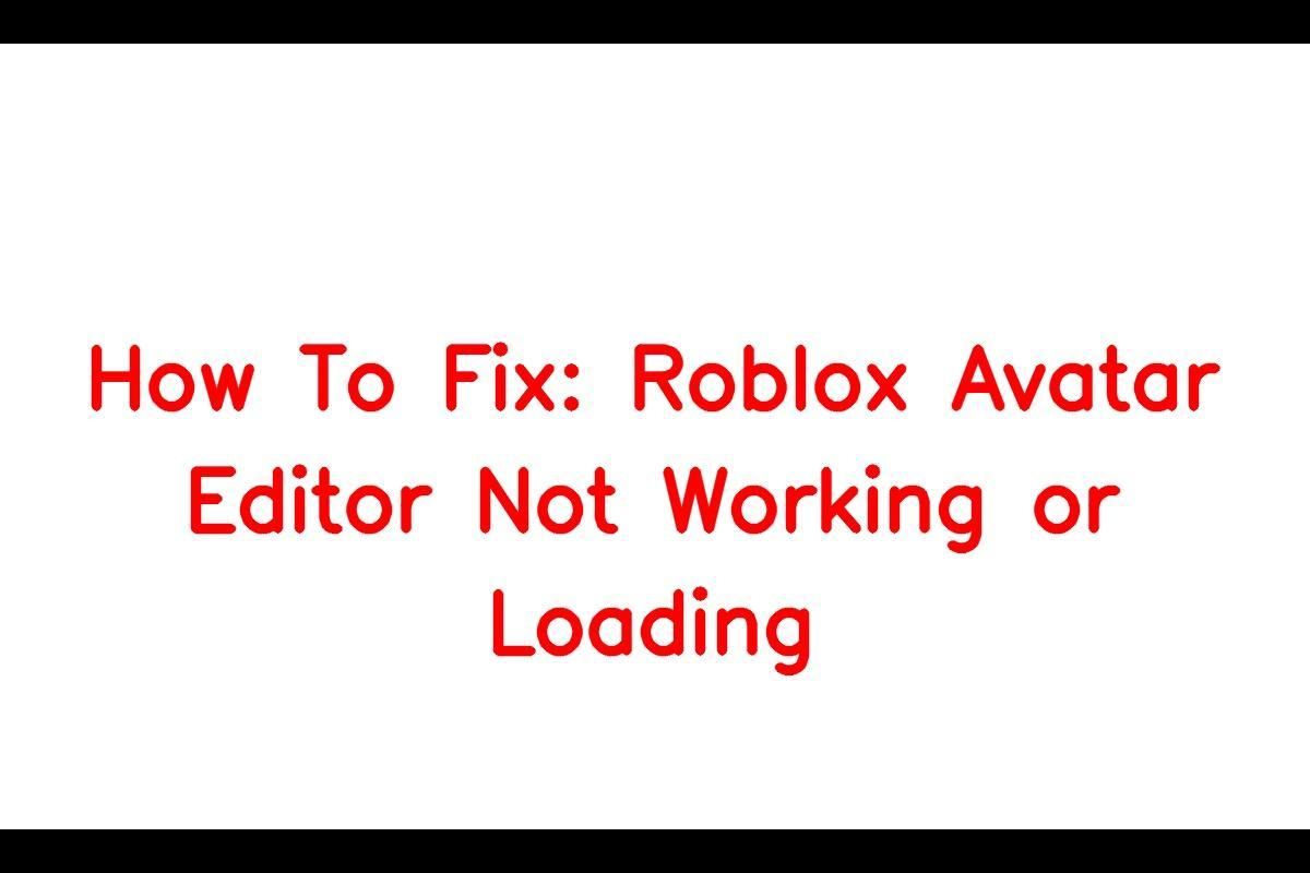 The Roblox Avatar Editor