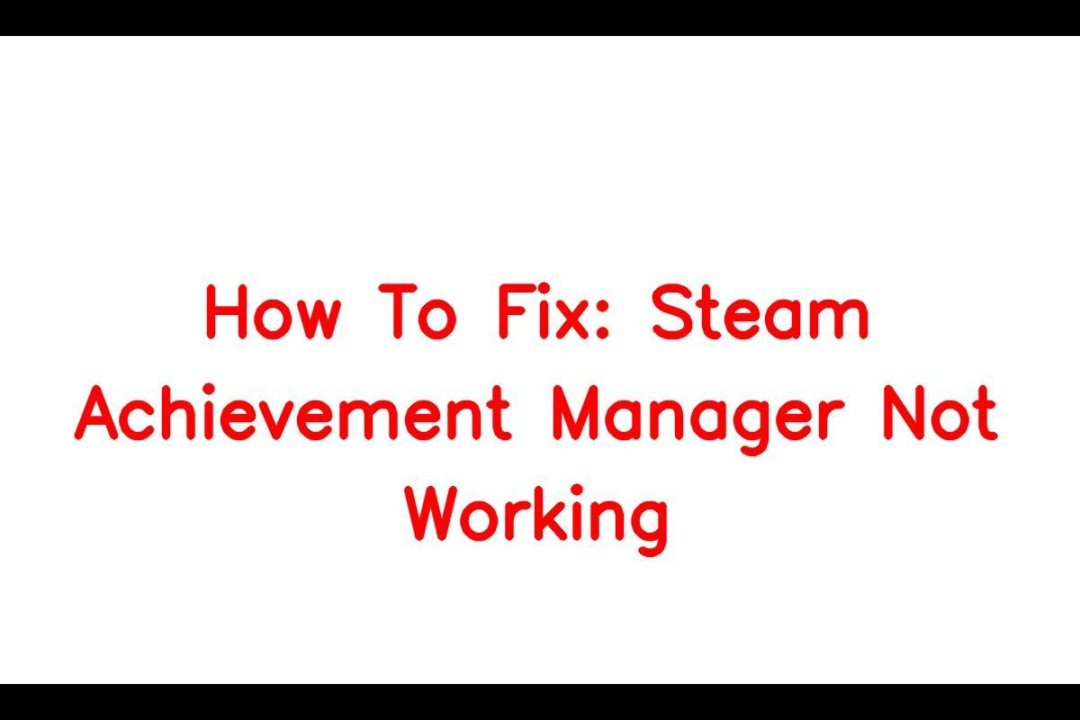 Managing Steam Achievements with Steam Achievement Manager