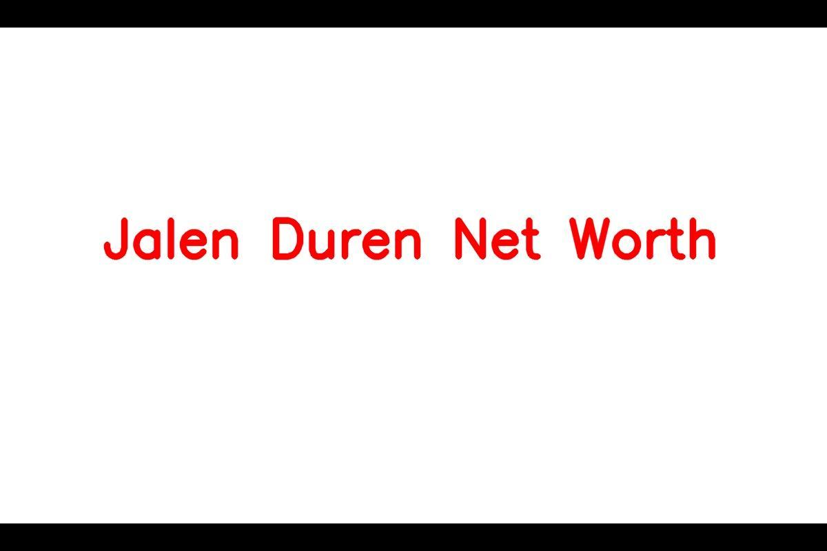 Jalen Duren: Rising Basketball Star with a Promising Net Worth