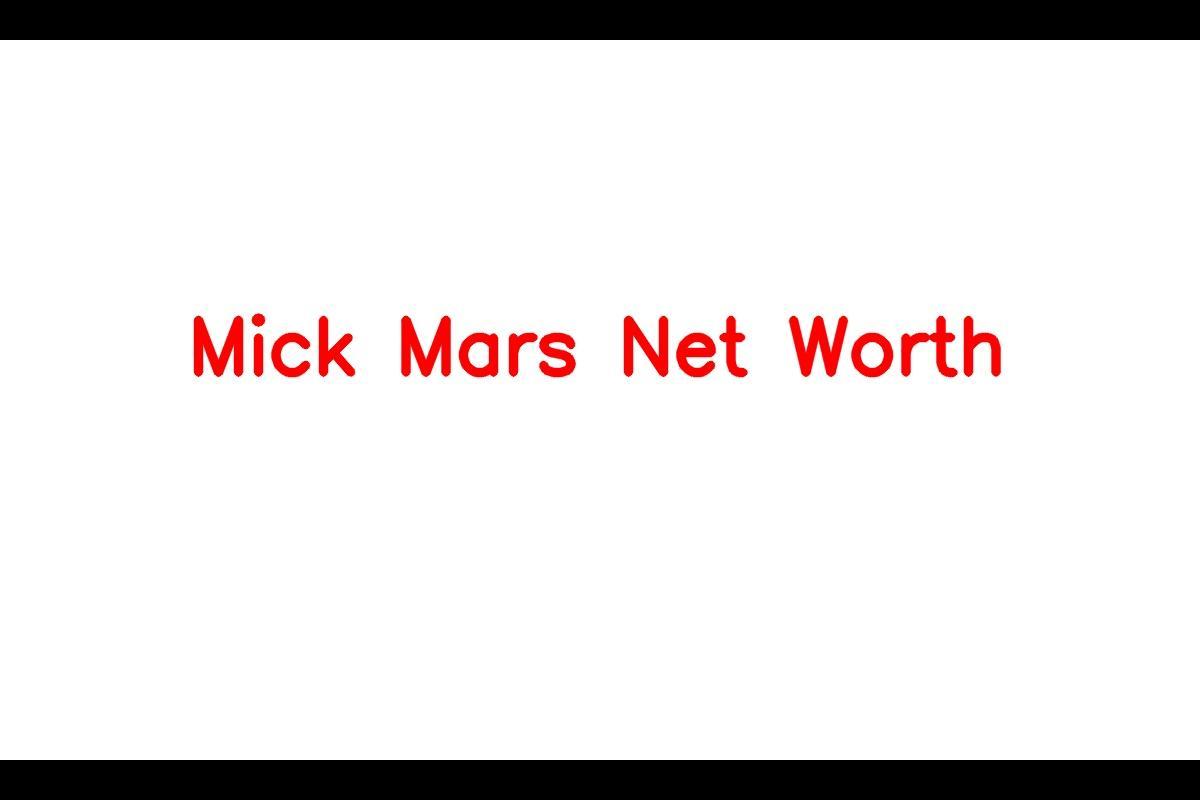 Mick Mars: A Talented Musician with a Wealthy Career