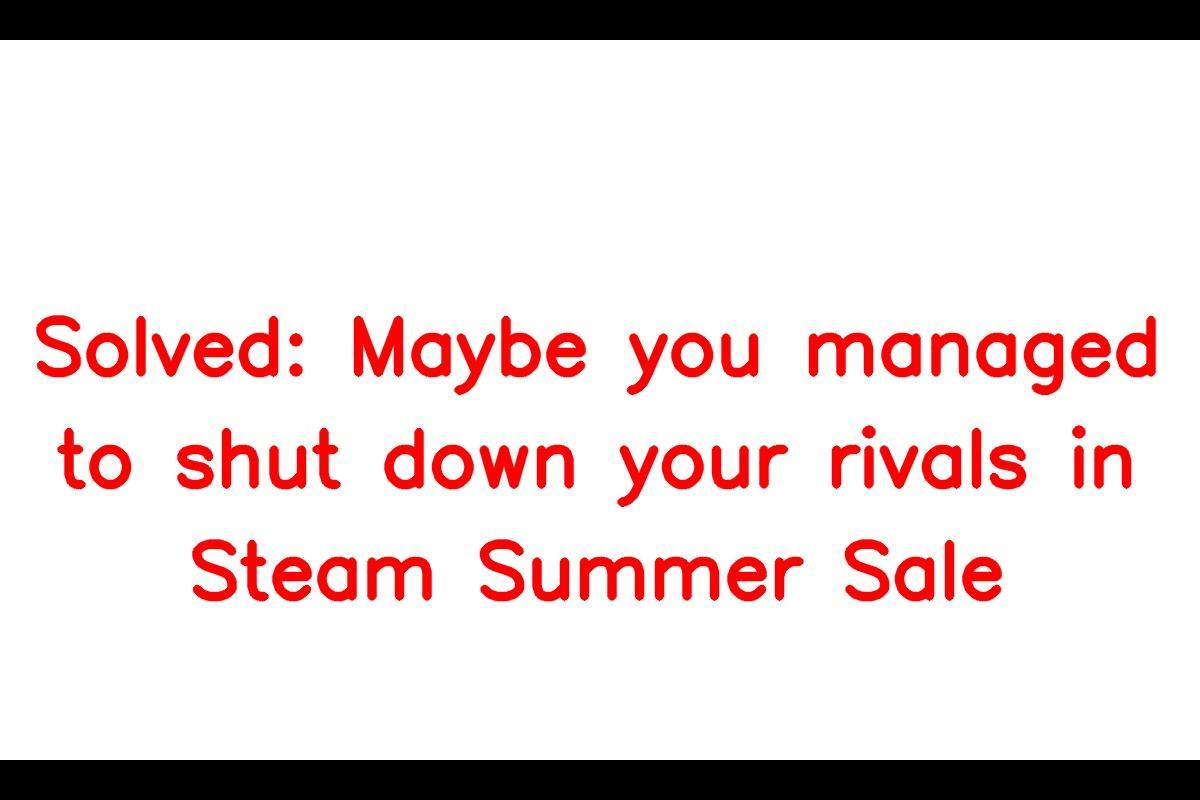 The Steam Summer Sale 2022