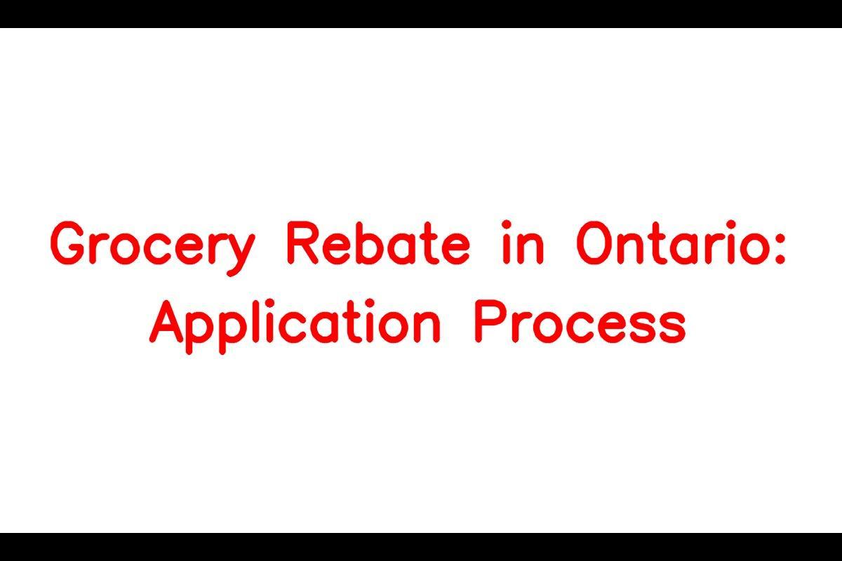 Grocery Rebate Ontario
