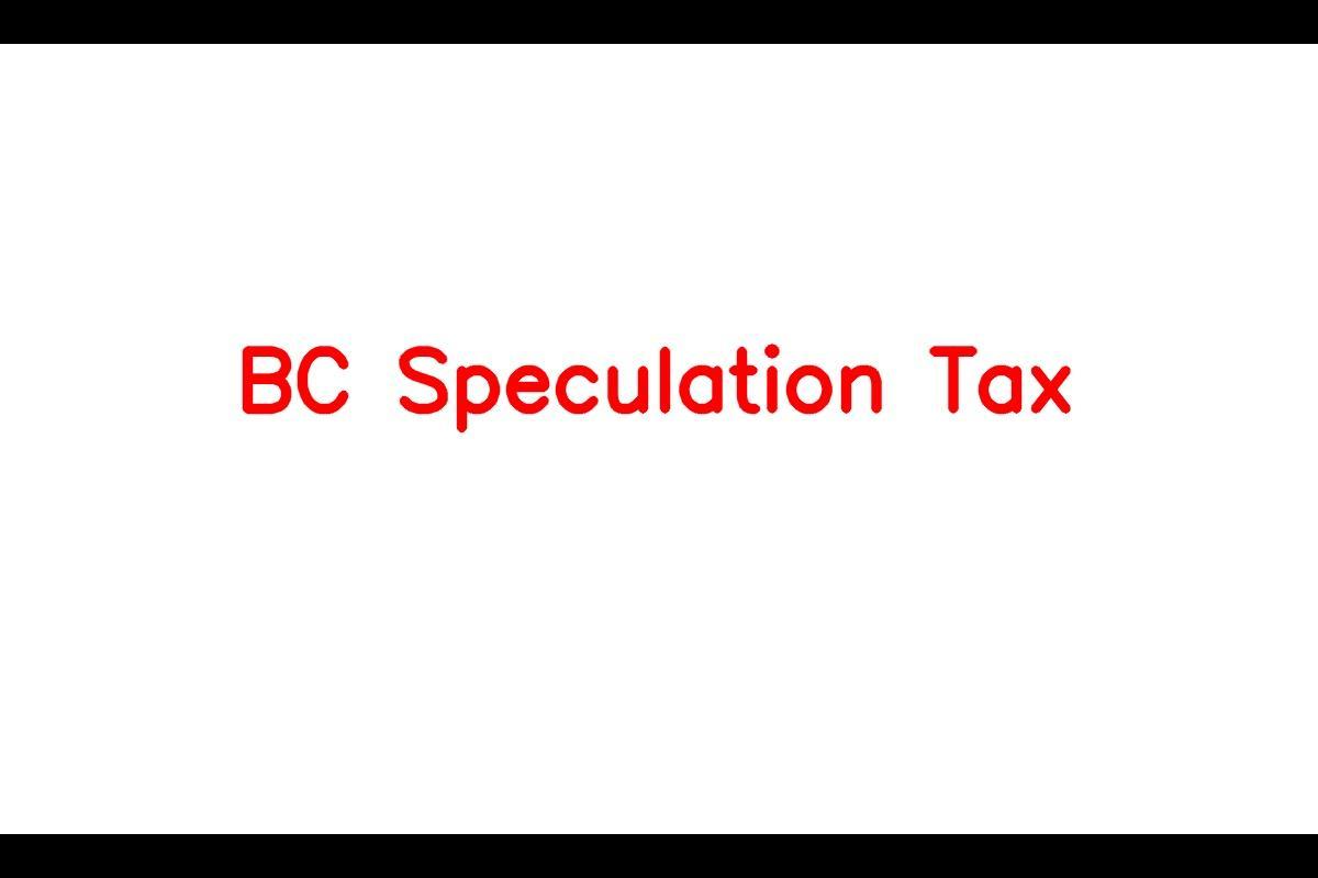 Speculation Tax BC