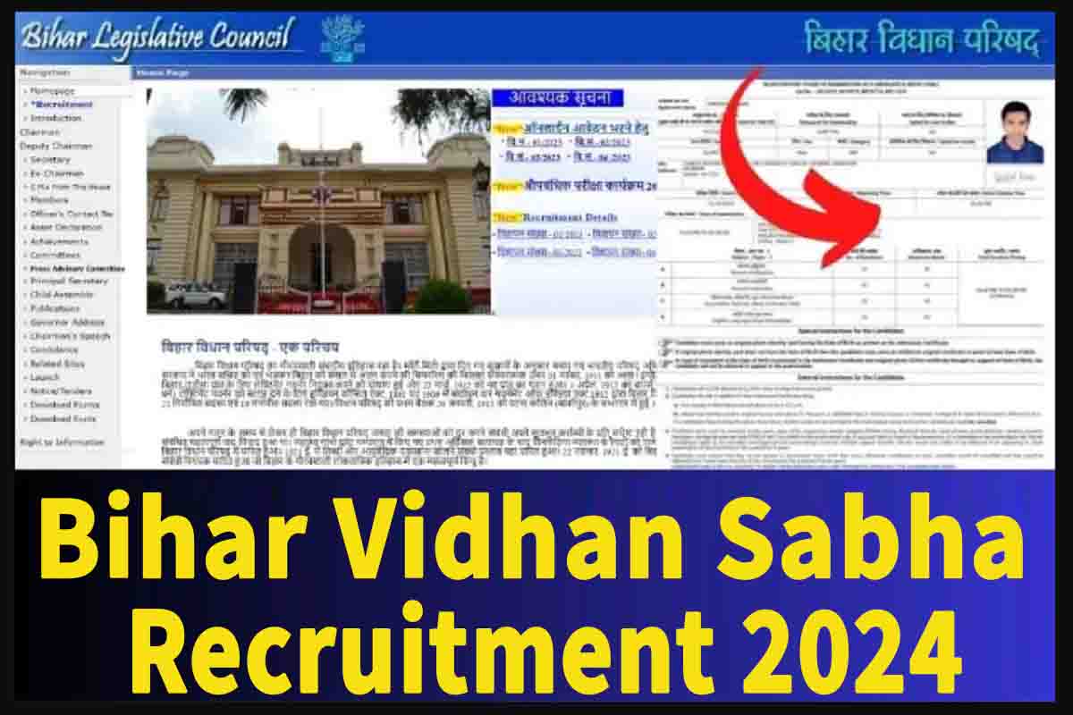 Bihar Vidhan Sabha DEO, Driver & Other Post Recruitment 2024