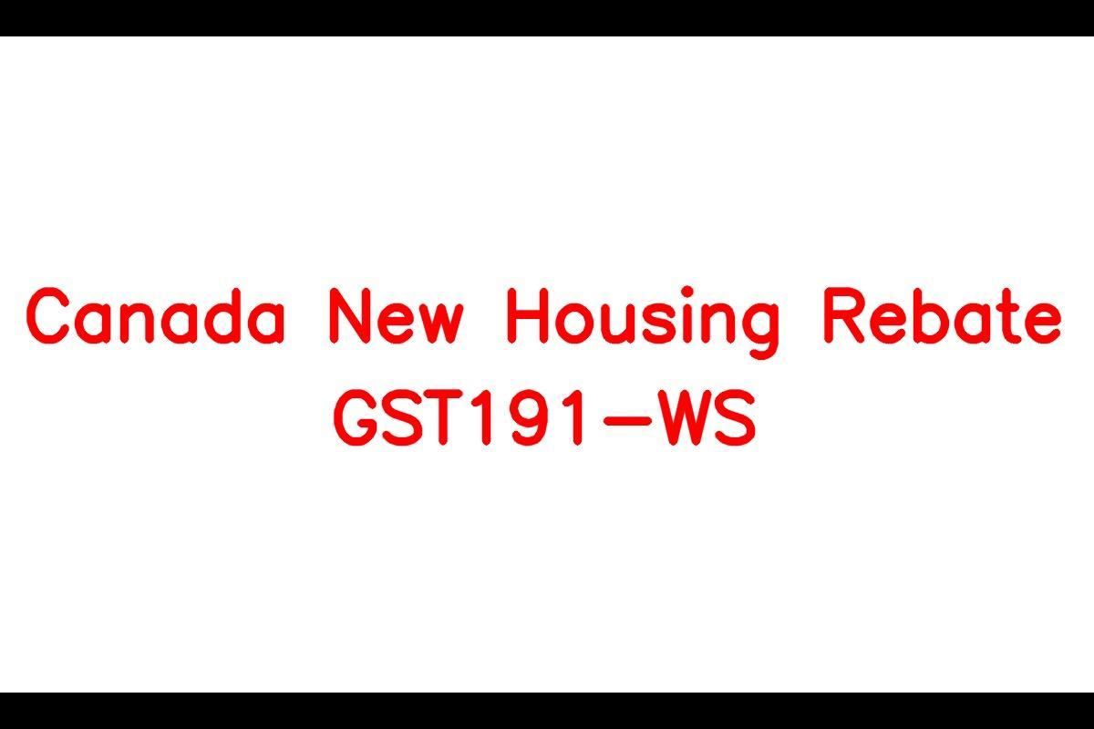 Canada New Housing Rebate