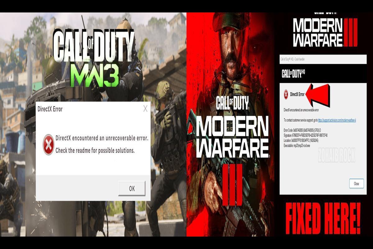 MW3 Directx Encountered an Unrecoverable Error: How to Resolve MW3 Directx Issues