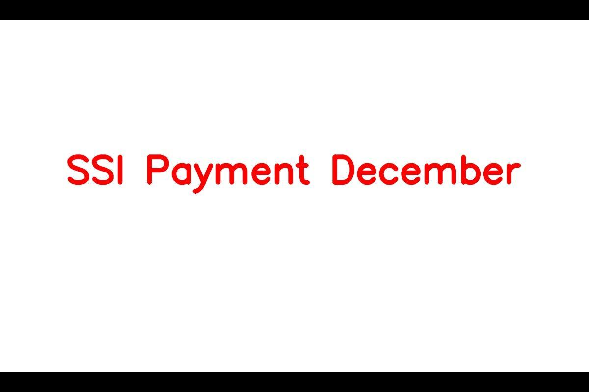 SSI Payment December Recipients of Additional December Payment