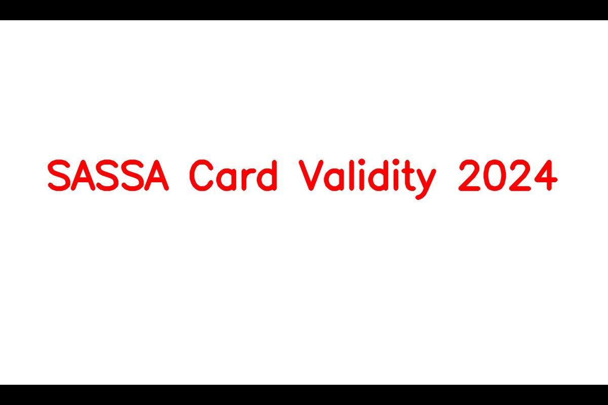 Validity of the SASSA Card in South Africa