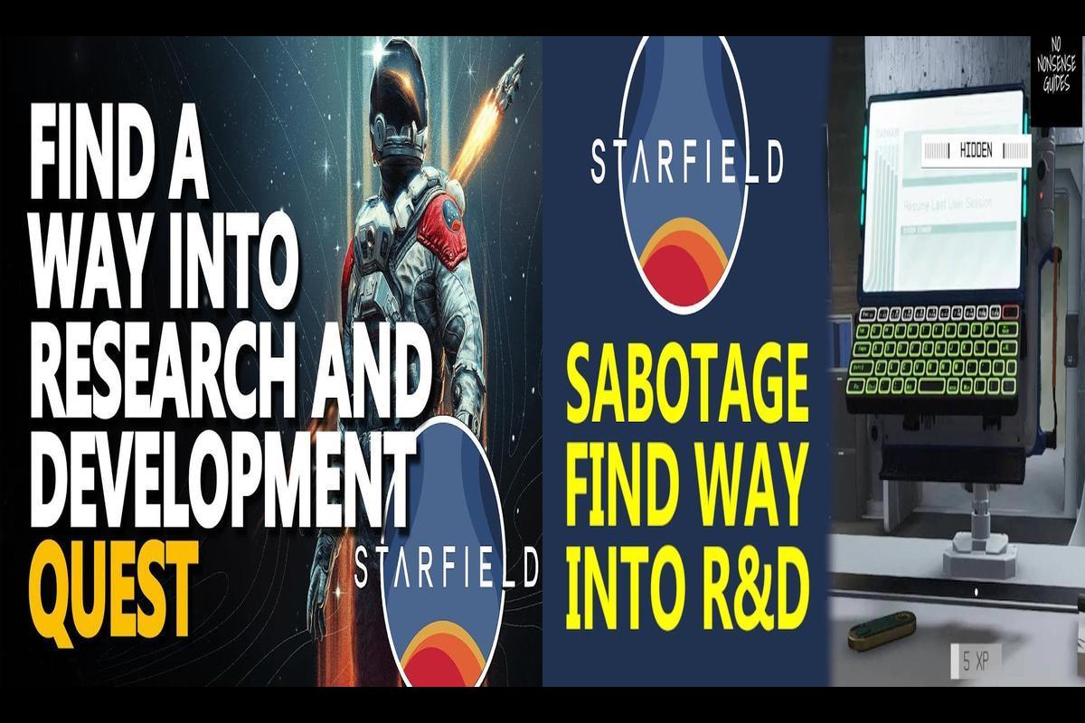 Sabotage Mission in Starfield's Research and Development Department