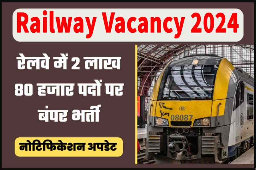Railway Vacancy 2024 रेलवे में 2 लाख 80 हजार पदों की नयी भर्ती, 10वीं