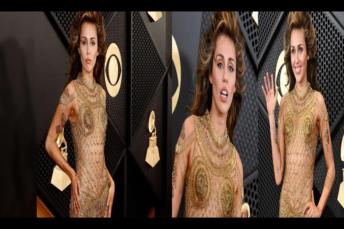 Miley Cyrus's Daring Gold Chain-Link Dress at the 2024 Grammys Steals the Show