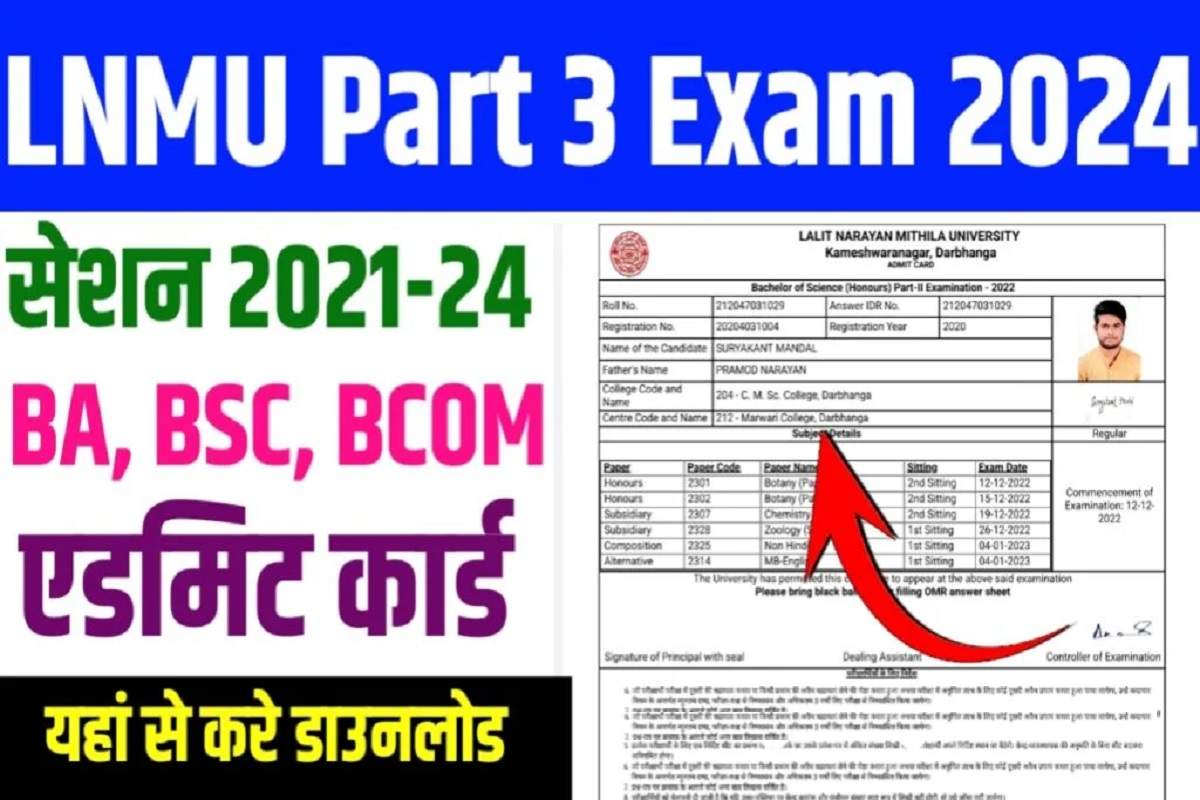 Lnmu Admit Card 2024 Ug Pg Part 3 Exam Date