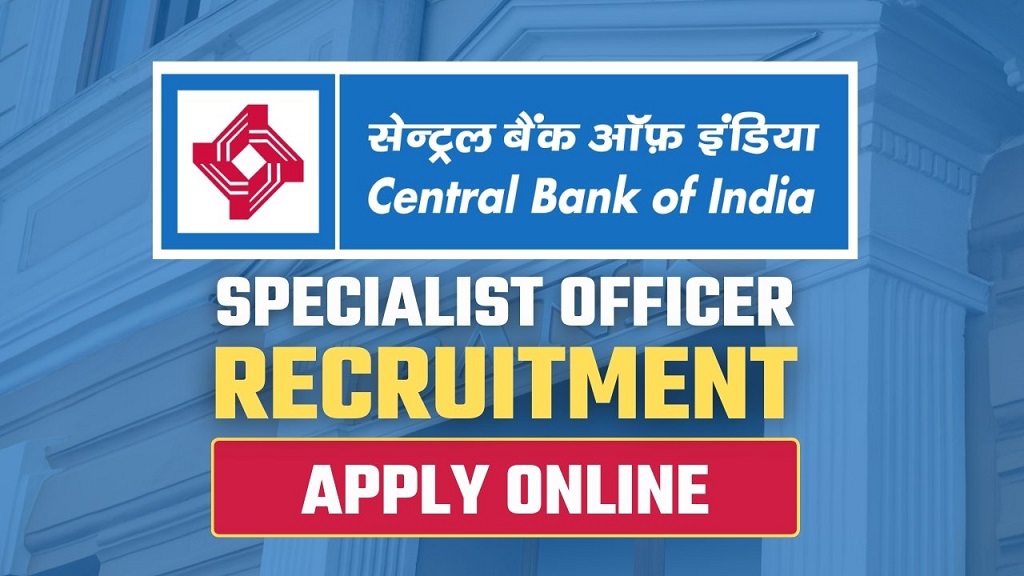 Central Bank of India SO Recruitment 2025 Apply For 62 Post