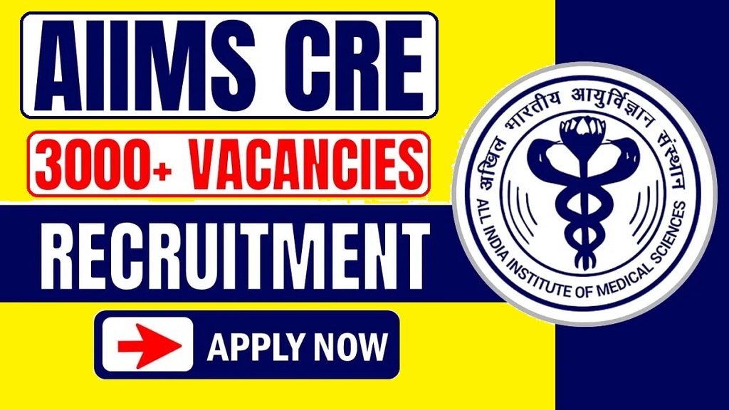 AIIMS CRE Group B & C Recruitment 2025 Notification for 3000+ Posts