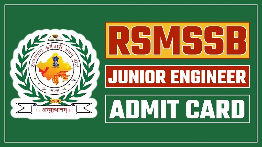 RSMSSB Junior Engineer JE Admit Card 2025 Out Now