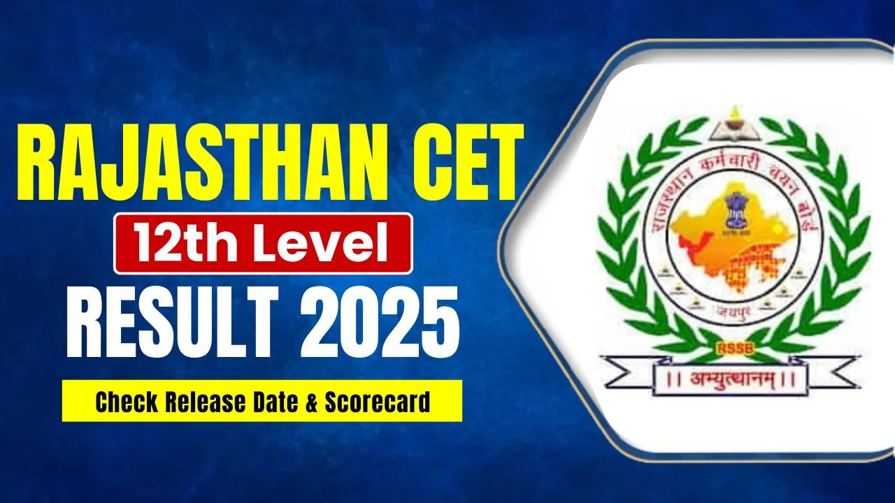 RSMSSB CET 12th Inter Level Results 2025 Out Now